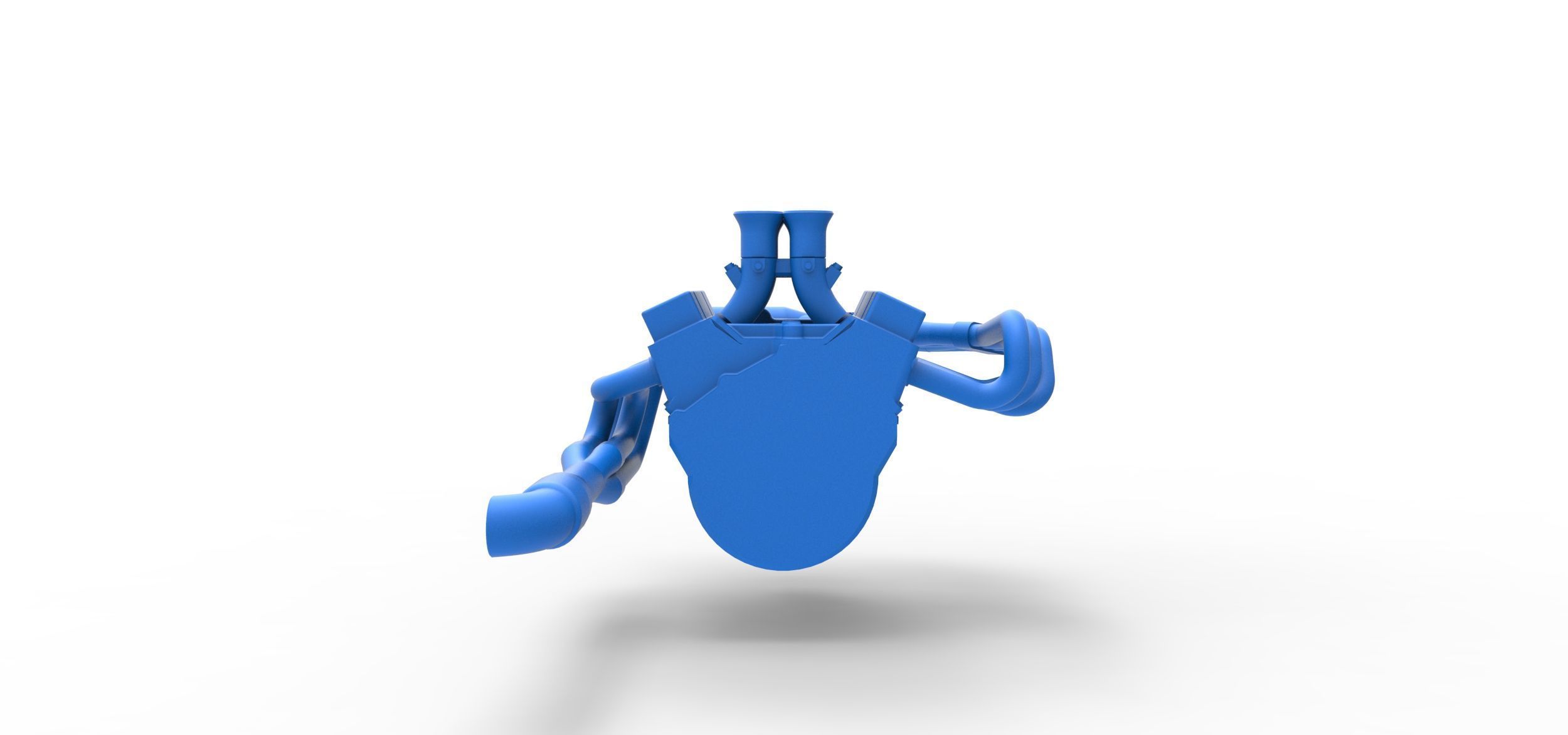 Engine V8 for Supermodified race car Version 3 Scale 1 to 25 3D print model_11