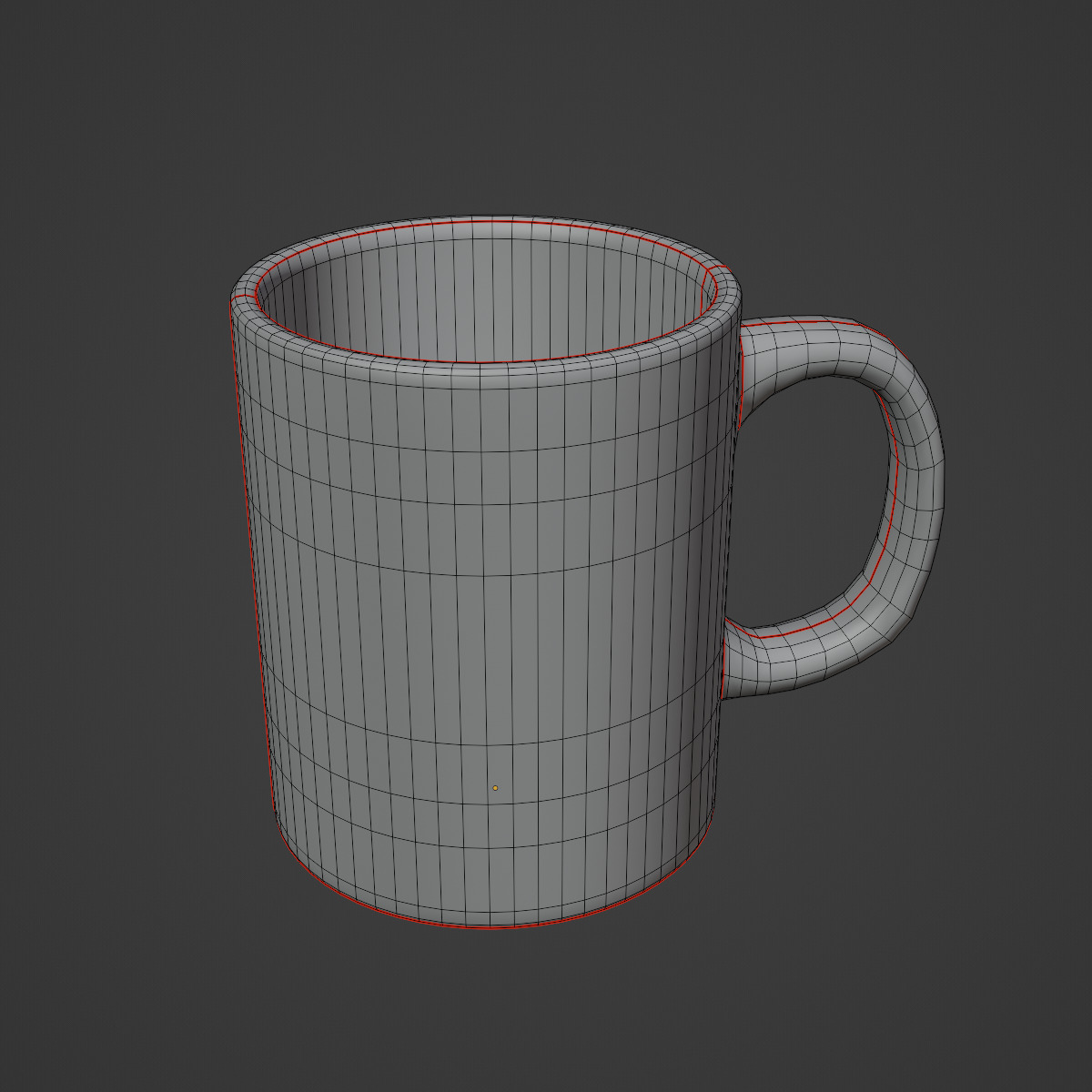 Coffee Mug B 06 Low-poly 3D model_8