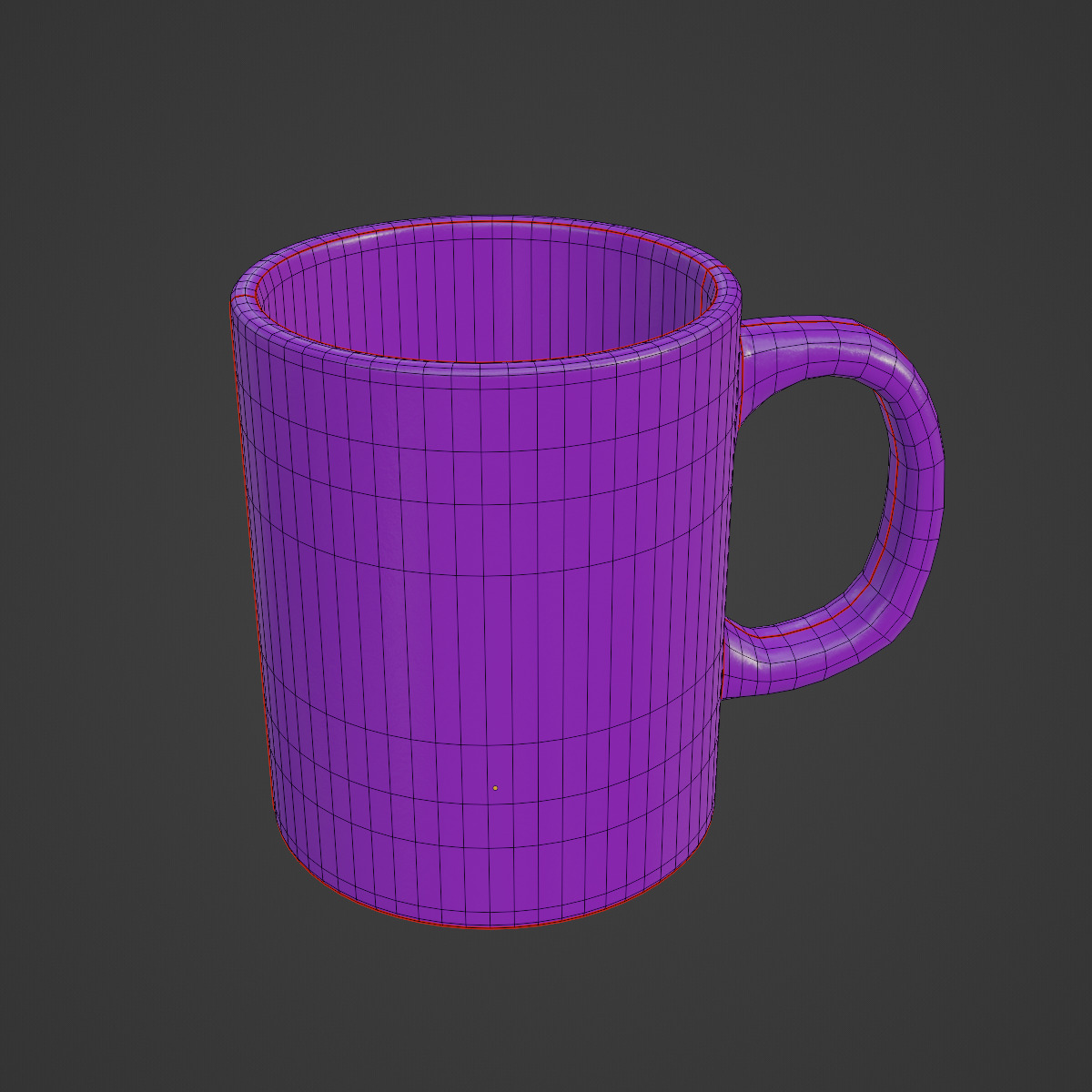 Coffee Mug B 06 Low-poly 3D model_7