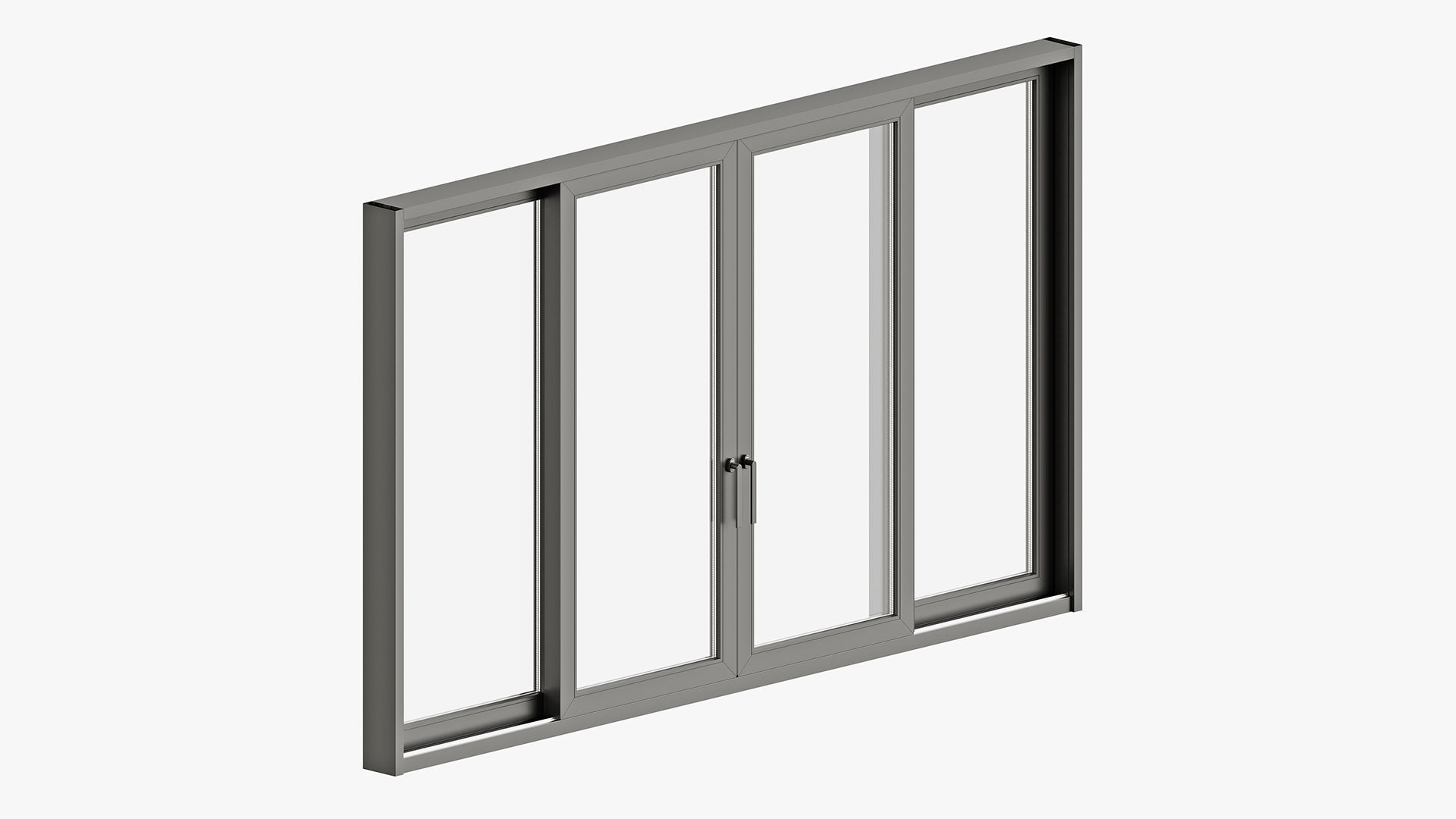 Modern style sliding windows and doors 3D model_3