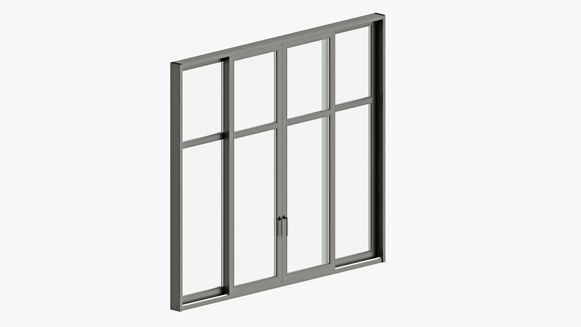 Modern style sliding windows and doors 3D model_5