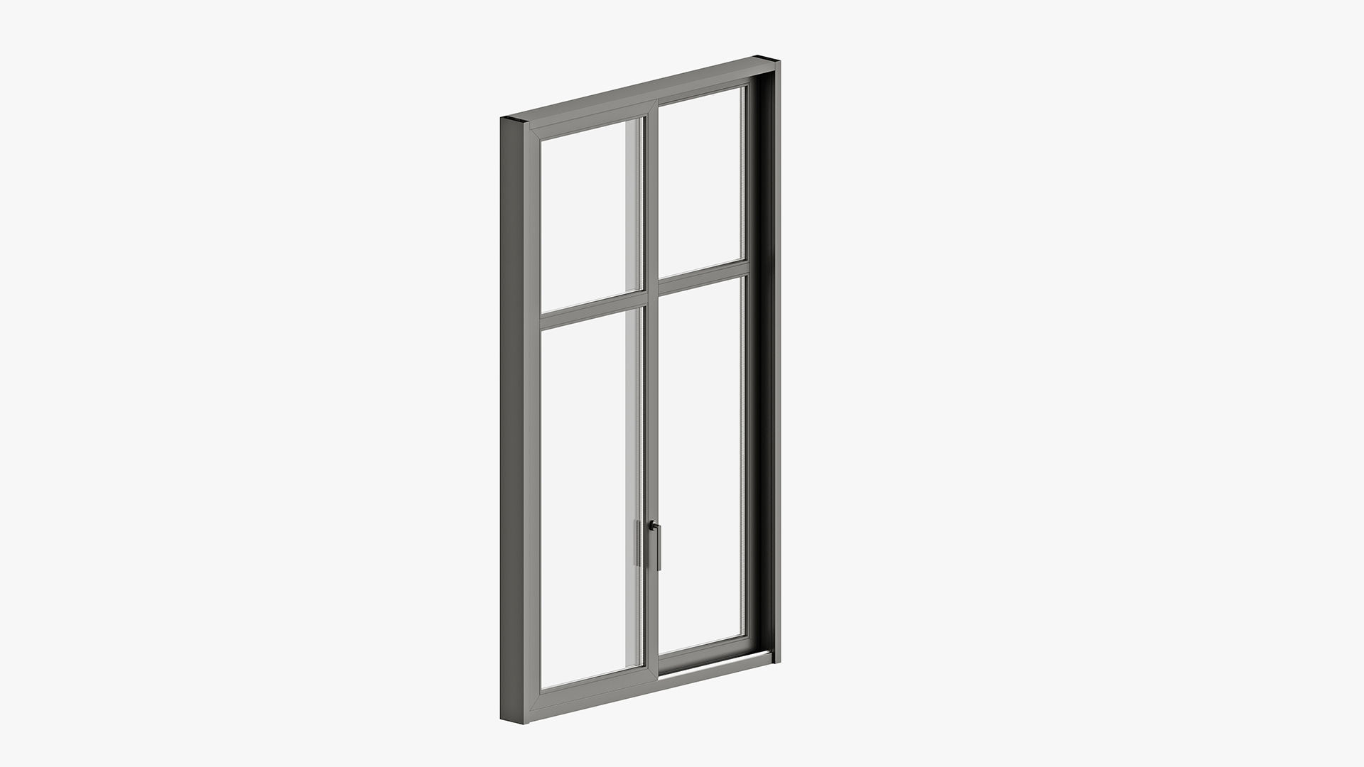 Modern style sliding windows and doors 3D model_6