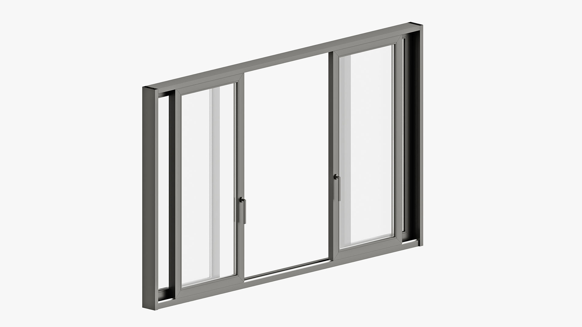 Modern style sliding windows and doors 3D model_7