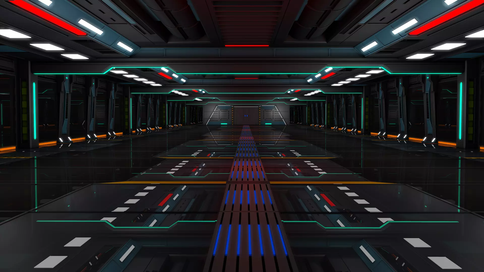 Sci Fi Interior 3D model_0