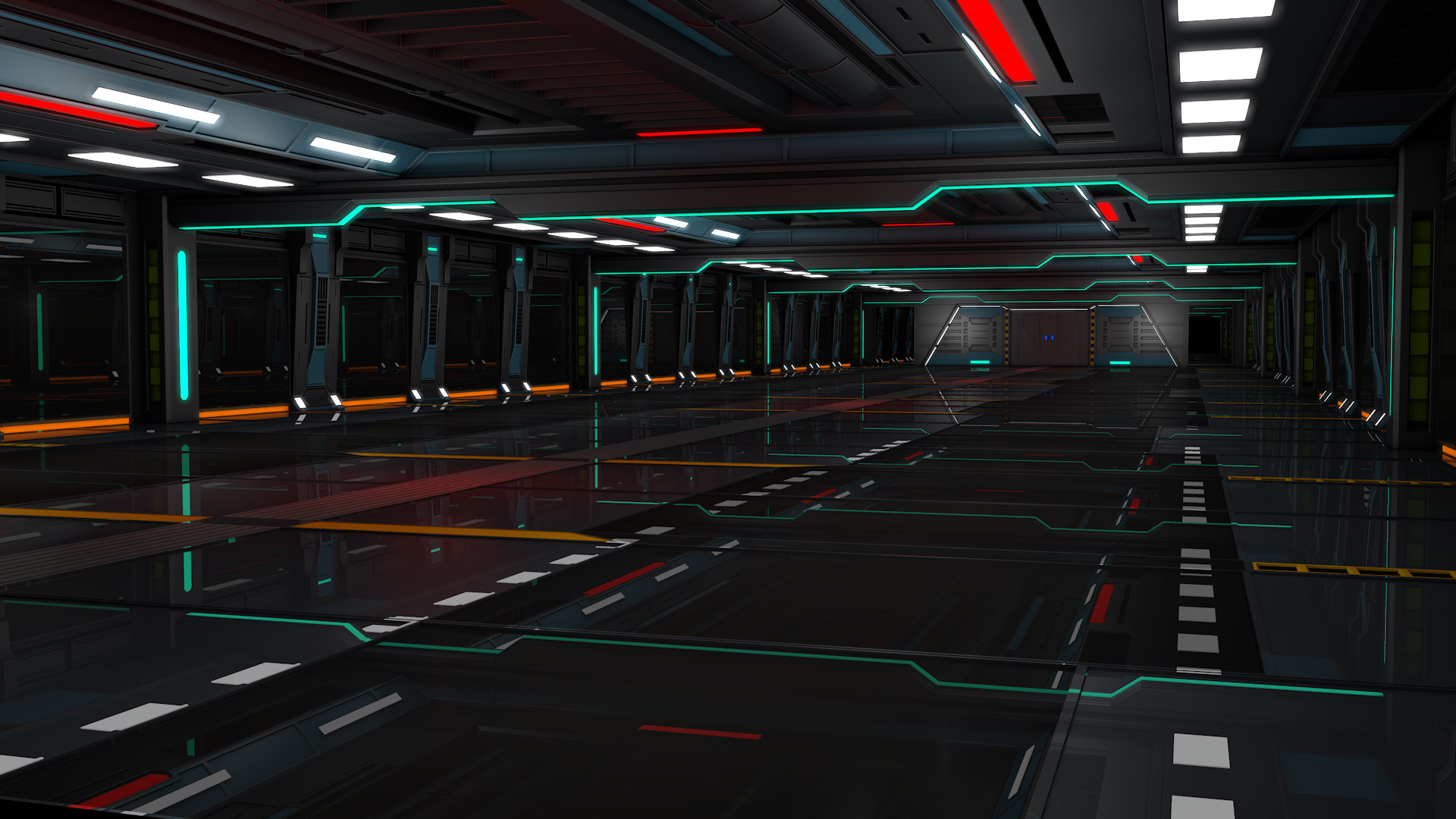 Sci Fi Interior 3D model_1