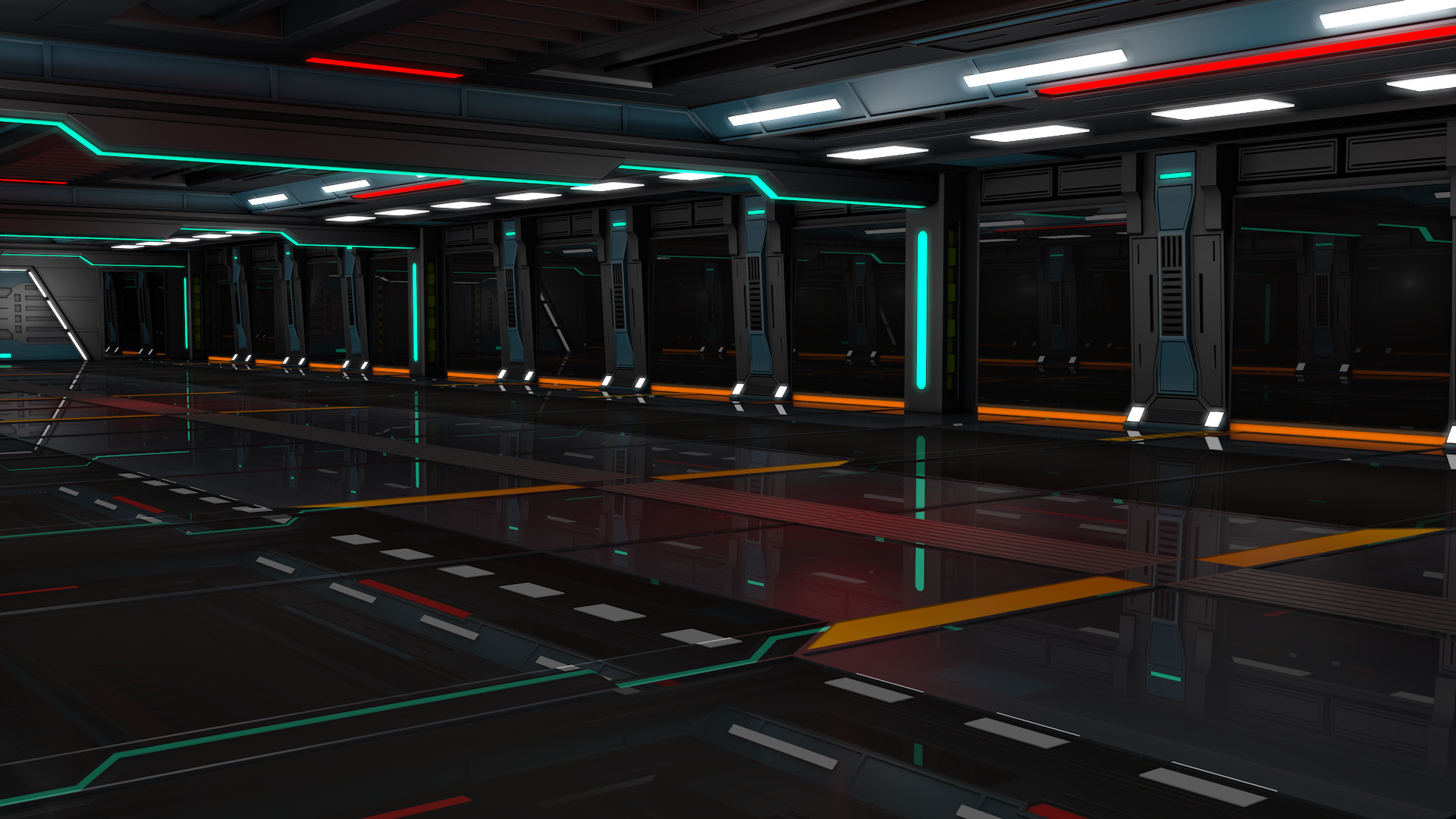 Sci Fi Interior 3D model_4