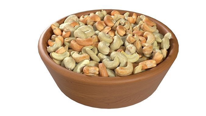 Cashew fruit set   Low-poly 3D model 3