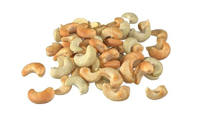 Cashew fruit set   Low-poly 3D model 6