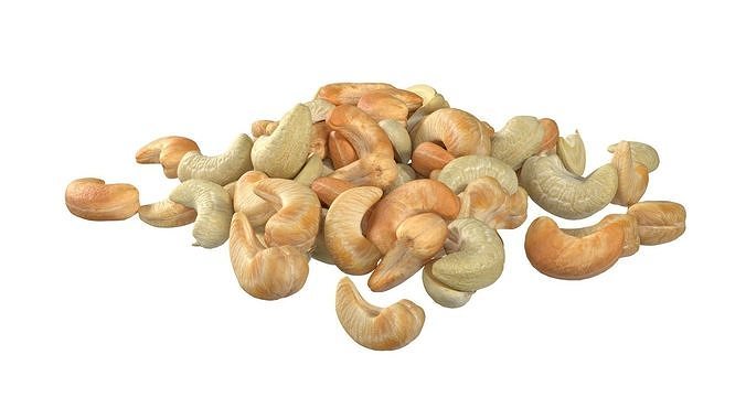 Cashew fruit set   Low-poly 3D model 7