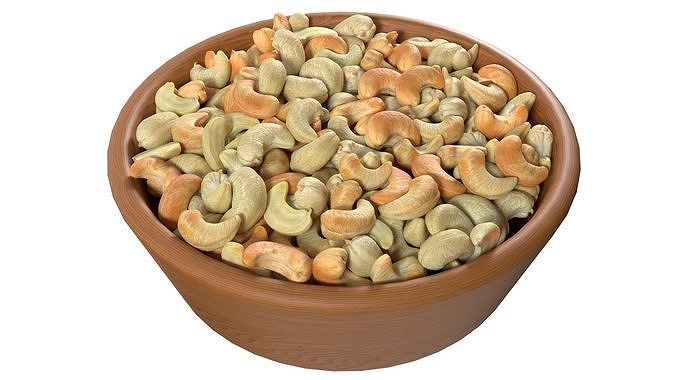 Cashew fruit set   Low-poly 3D model 2
