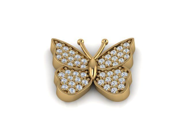 Little Butterfly Pendant 3D print model_1