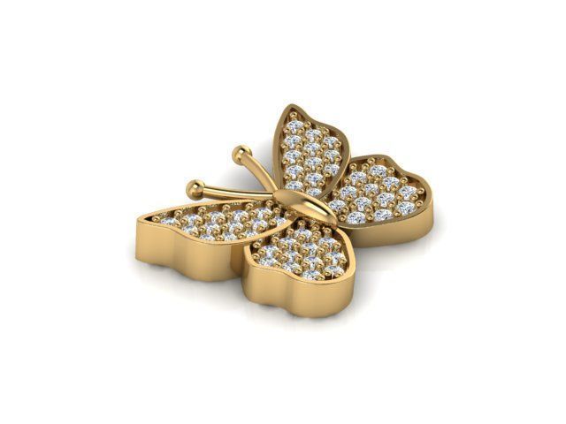 Little Butterfly Pendant 3D print model_2