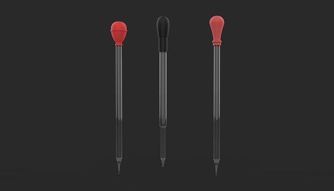Glass dropper 3D model