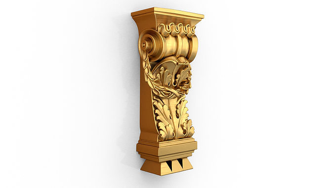 Decorative Bracket carved classic cnc 3d printing 3D print model