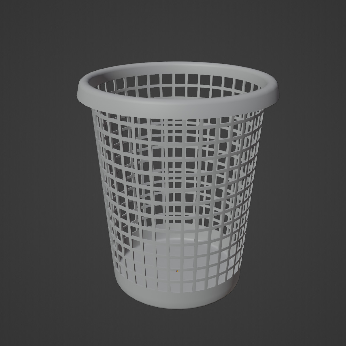 Waste Paper Basket 03 Low-poly 3D model_9