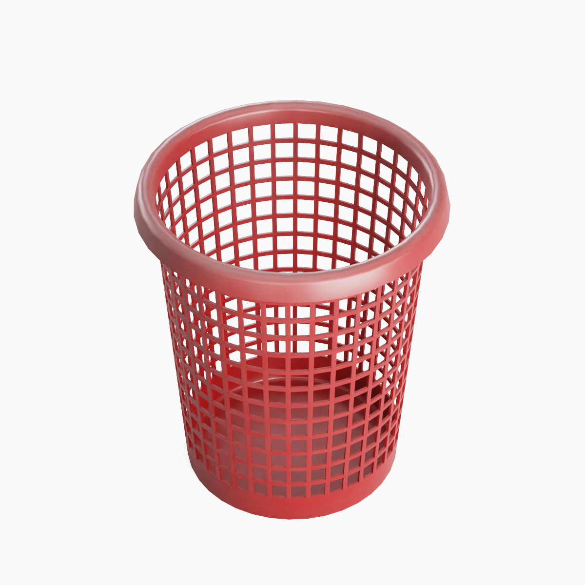 Waste Paper Basket 03 Low-poly 3D model_4
