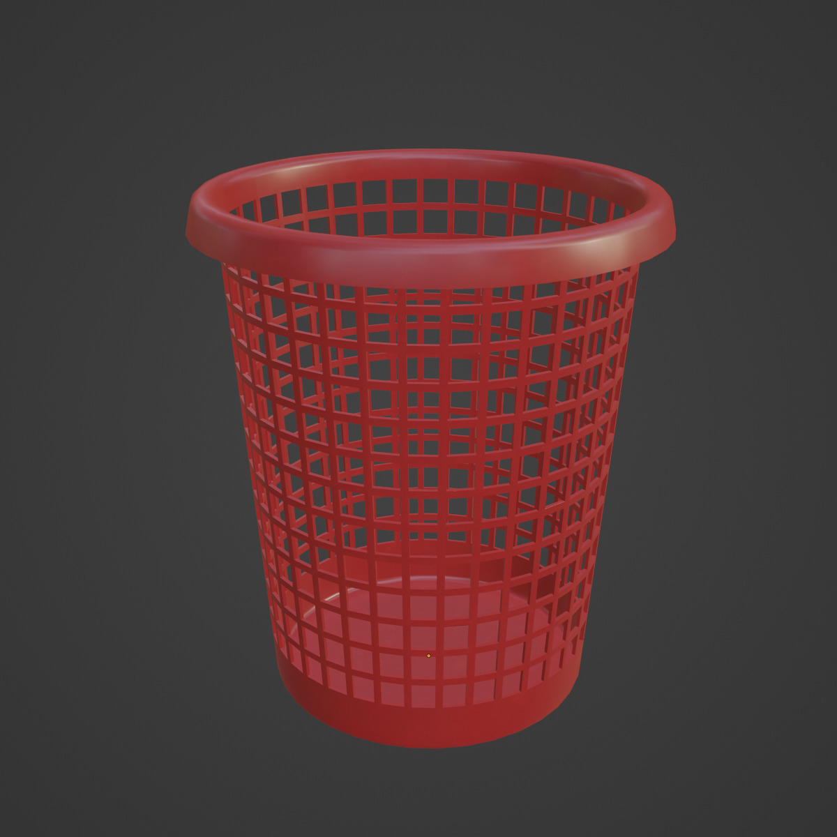 Waste Paper Basket 03 Low-poly 3D model_6