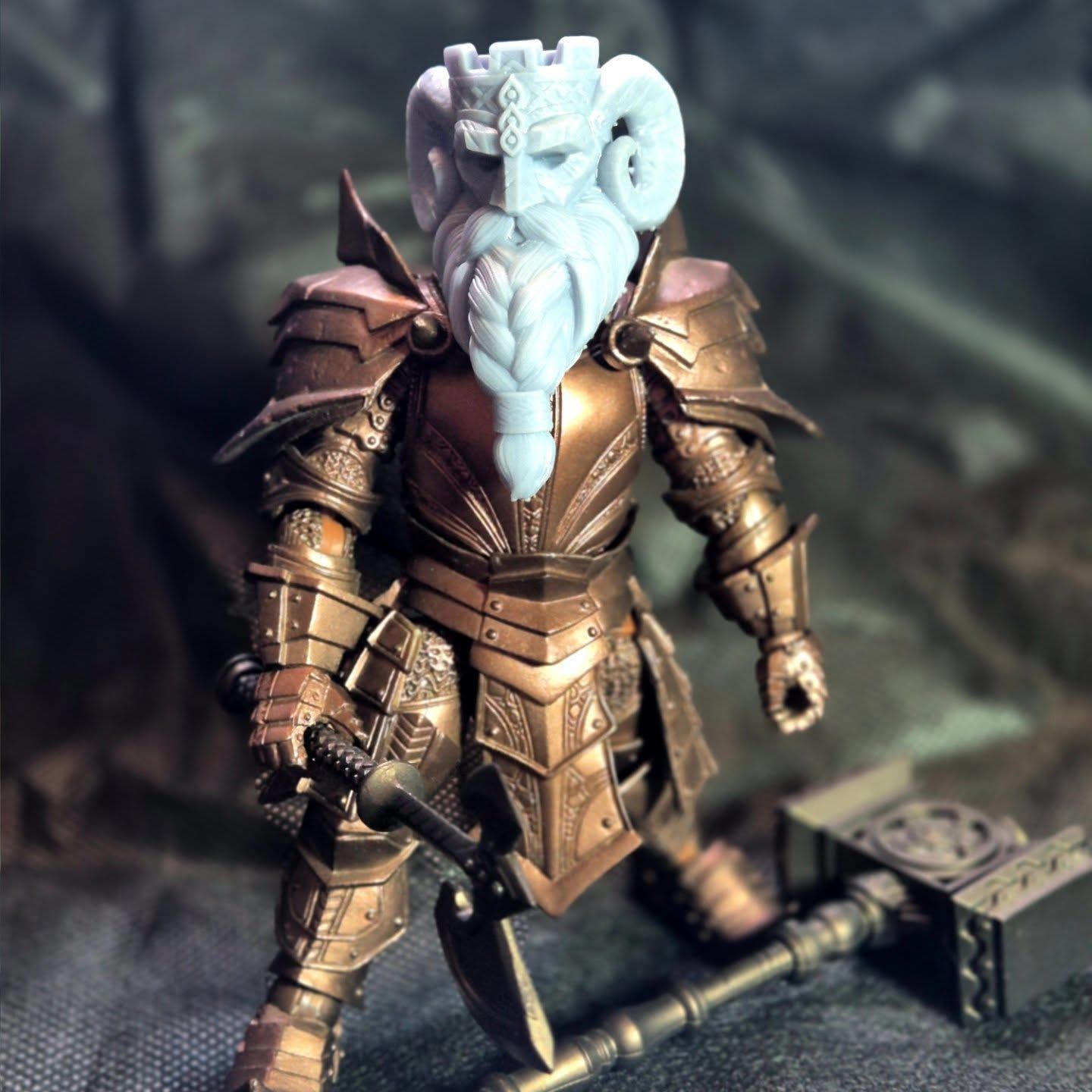 Dwarf Head Set Mythic Legions Custom 3D print model_9