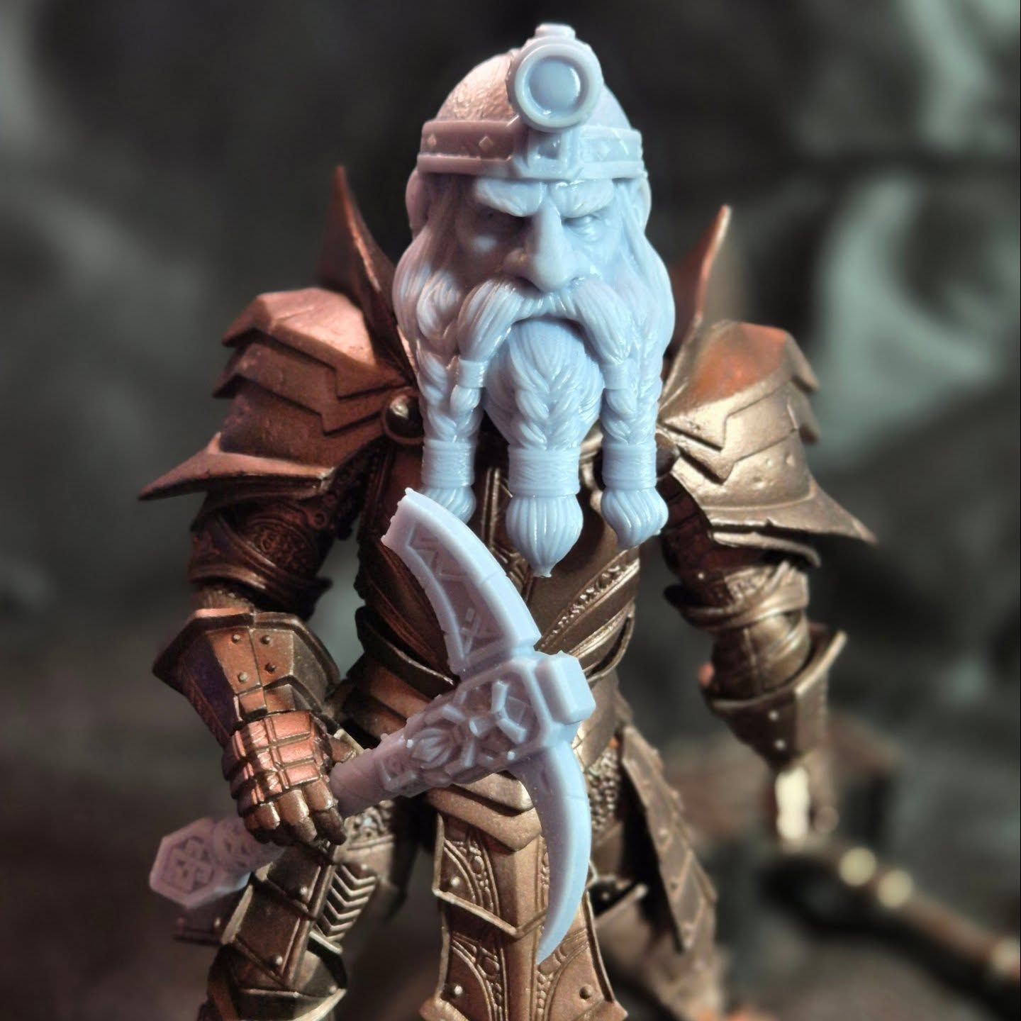 Dwarf Head Set Mythic Legions Custom 3D print model_15