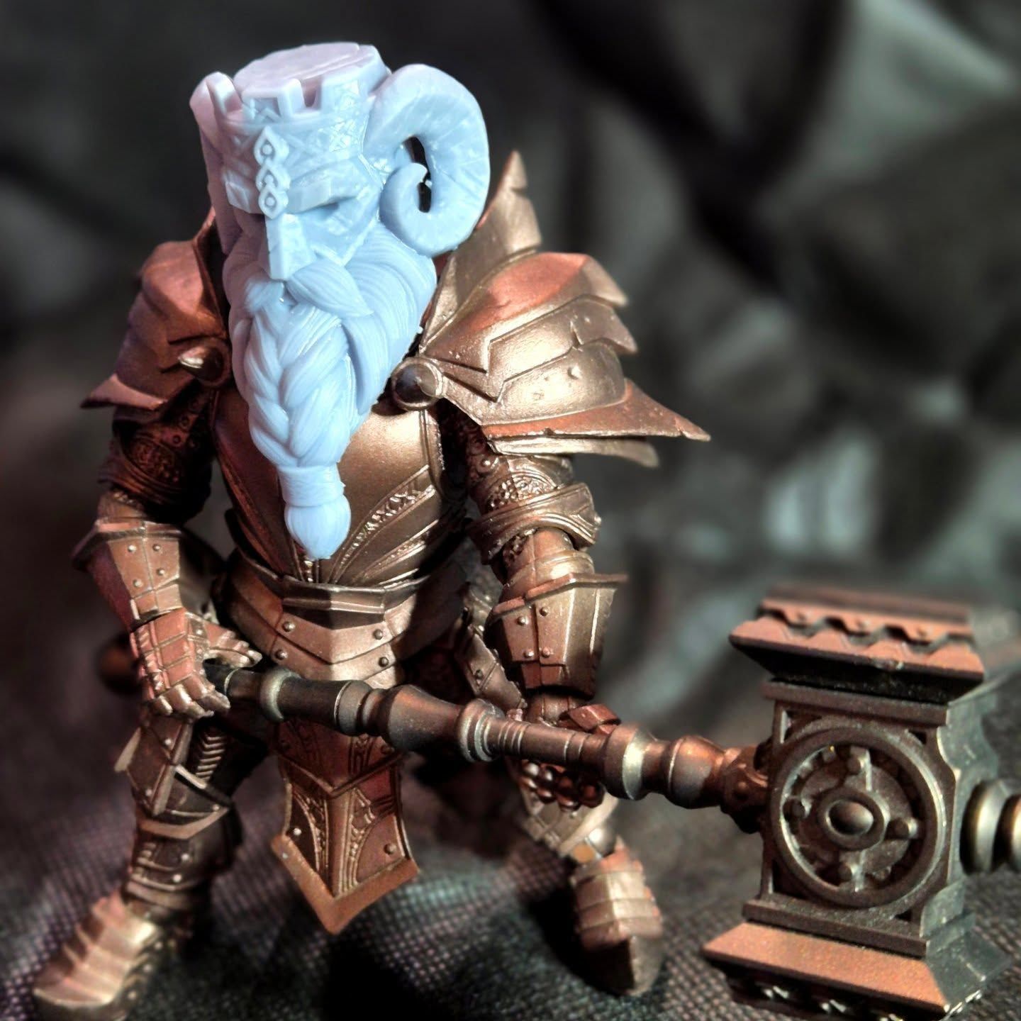 Dwarf Head Set Mythic Legions Custom 3D print model_7