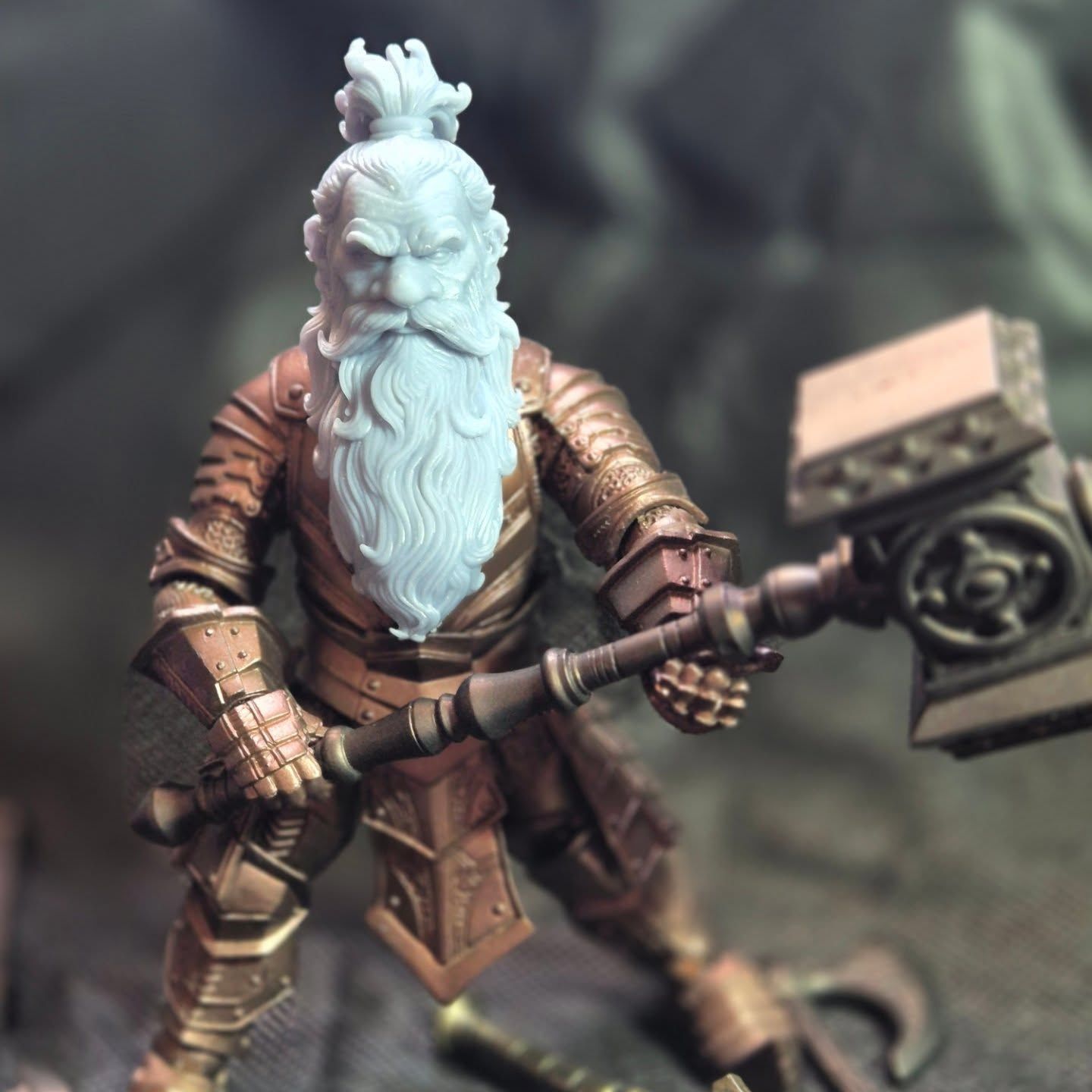 Dwarf Head Set Mythic Legions Custom 3D print model_13