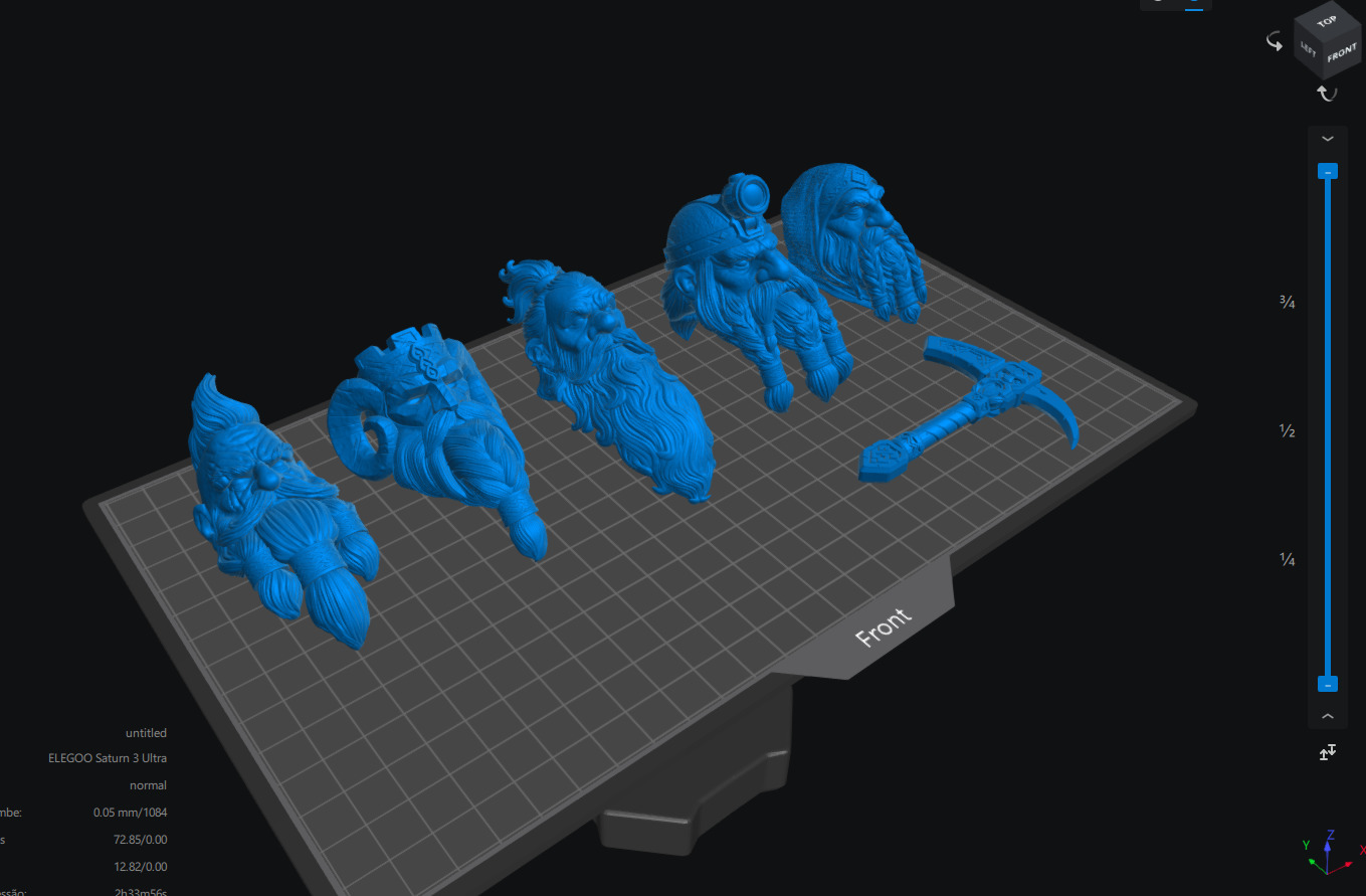 Dwarf Head Set Mythic Legions Custom 3D print model_4