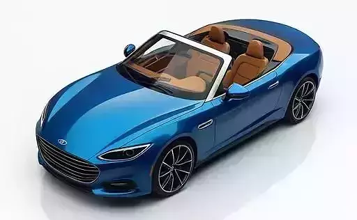 Convertible Sports Car Low-poly 3D model