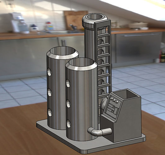 Industrial Desk Organizer 3D print model