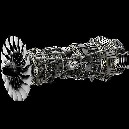 Airplane jet engine  3D model
