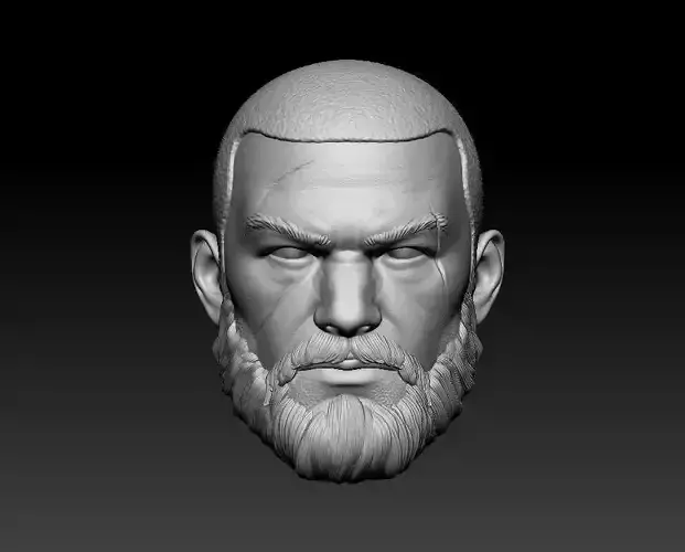 Mercenary Male Headsculpt for Action Figures
