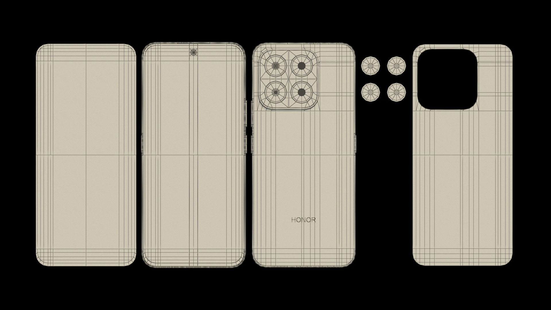 Honor X6c Midnight black Low-poly 3D model_5