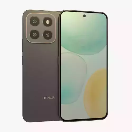  Honor X6c Midnight black Low-poly 3D model