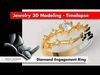 Diamond Engagement Ring 3D print model_1