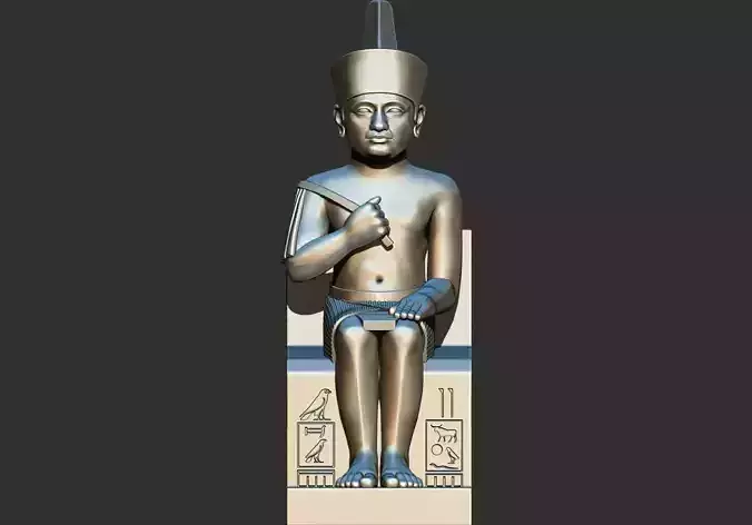 Egyptian King Khufu Statue 3D Printable Model STL 3D print model