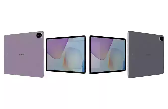 Huawei MatePad 11 5 2025 Specs Gray And Violet Low-poly 3D model