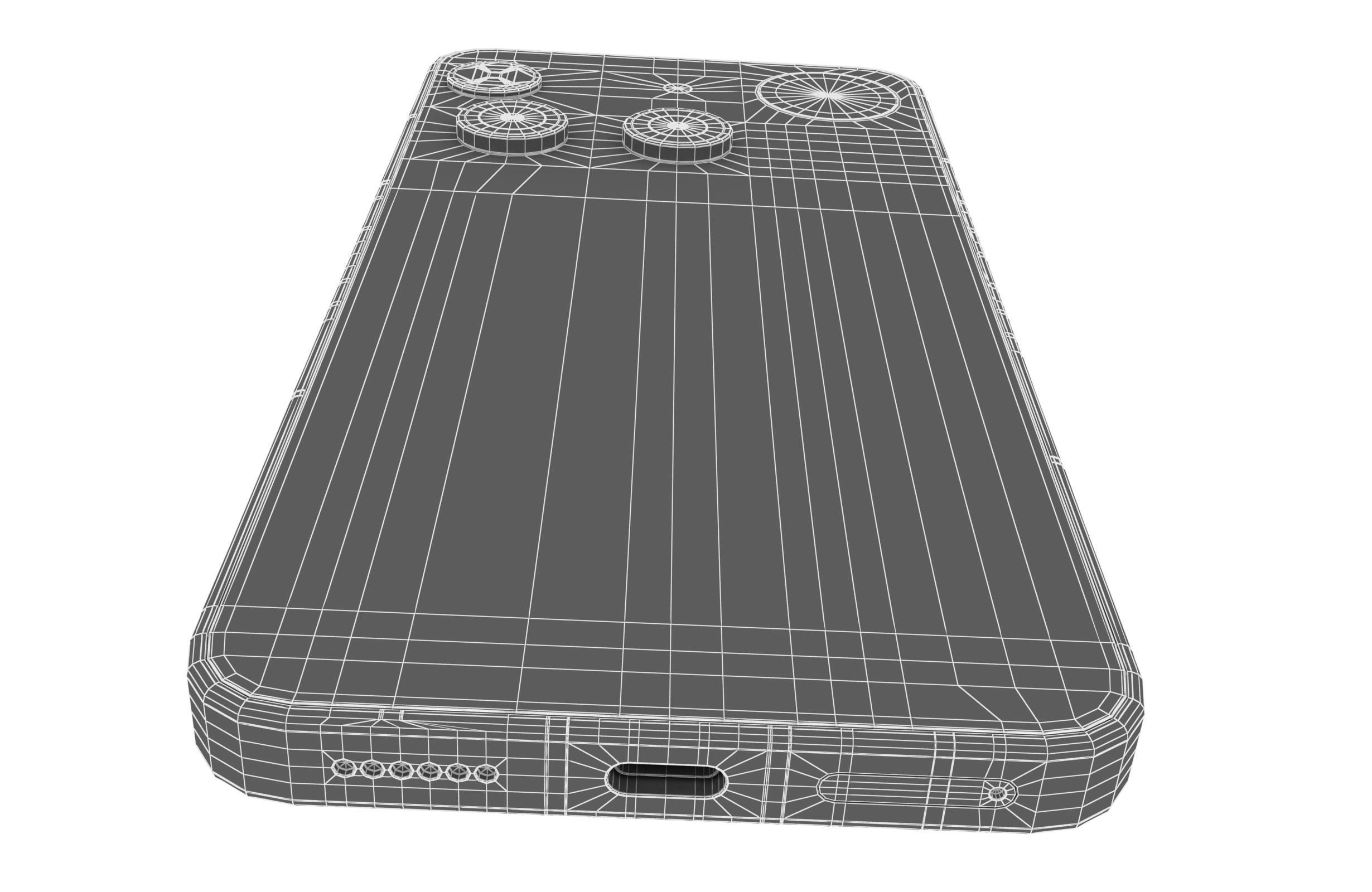 Nothing Phone 3 Black Low-poly 3D model_21