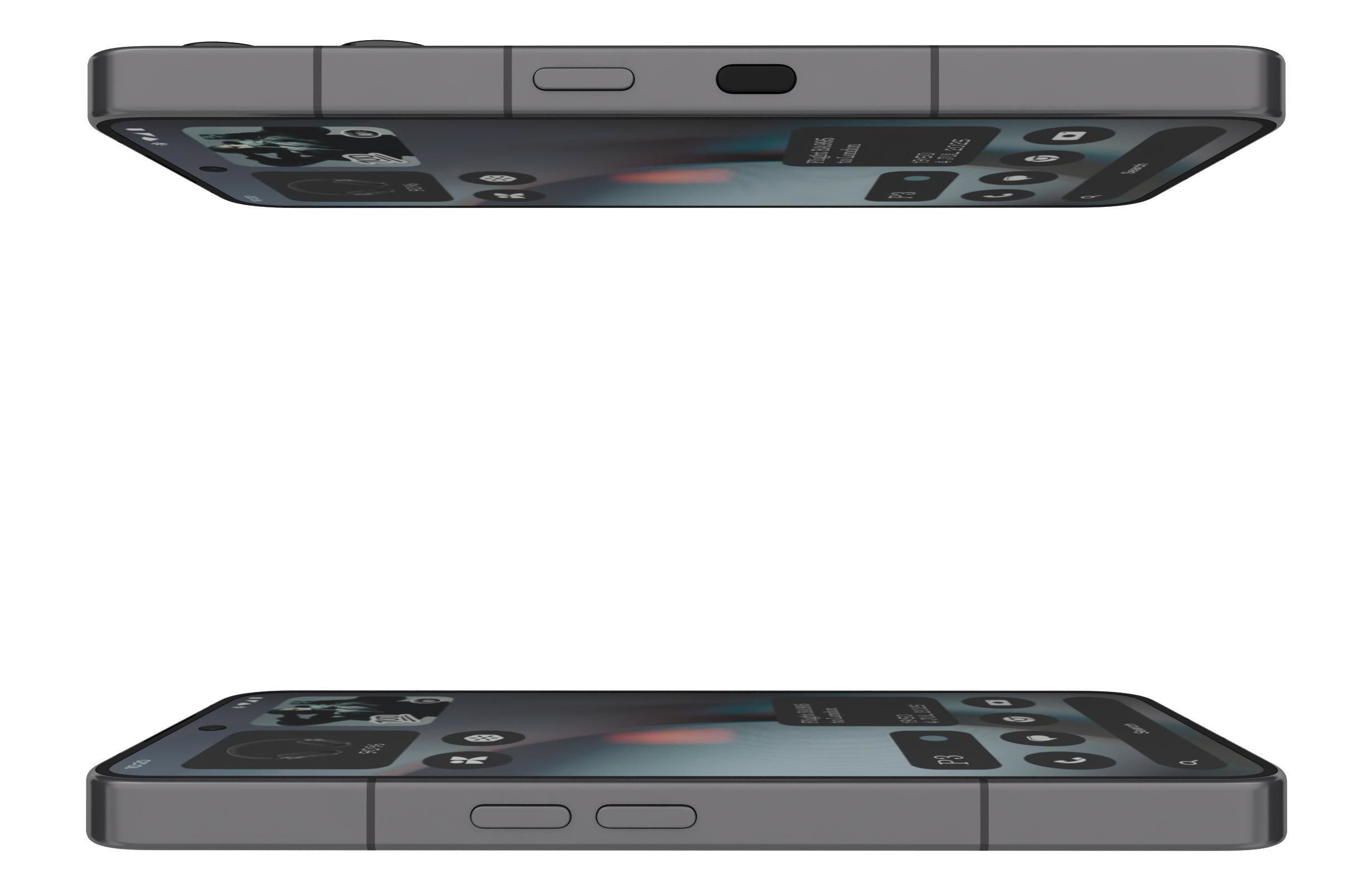 Nothing Phone 3 Black Low-poly 3D model_9