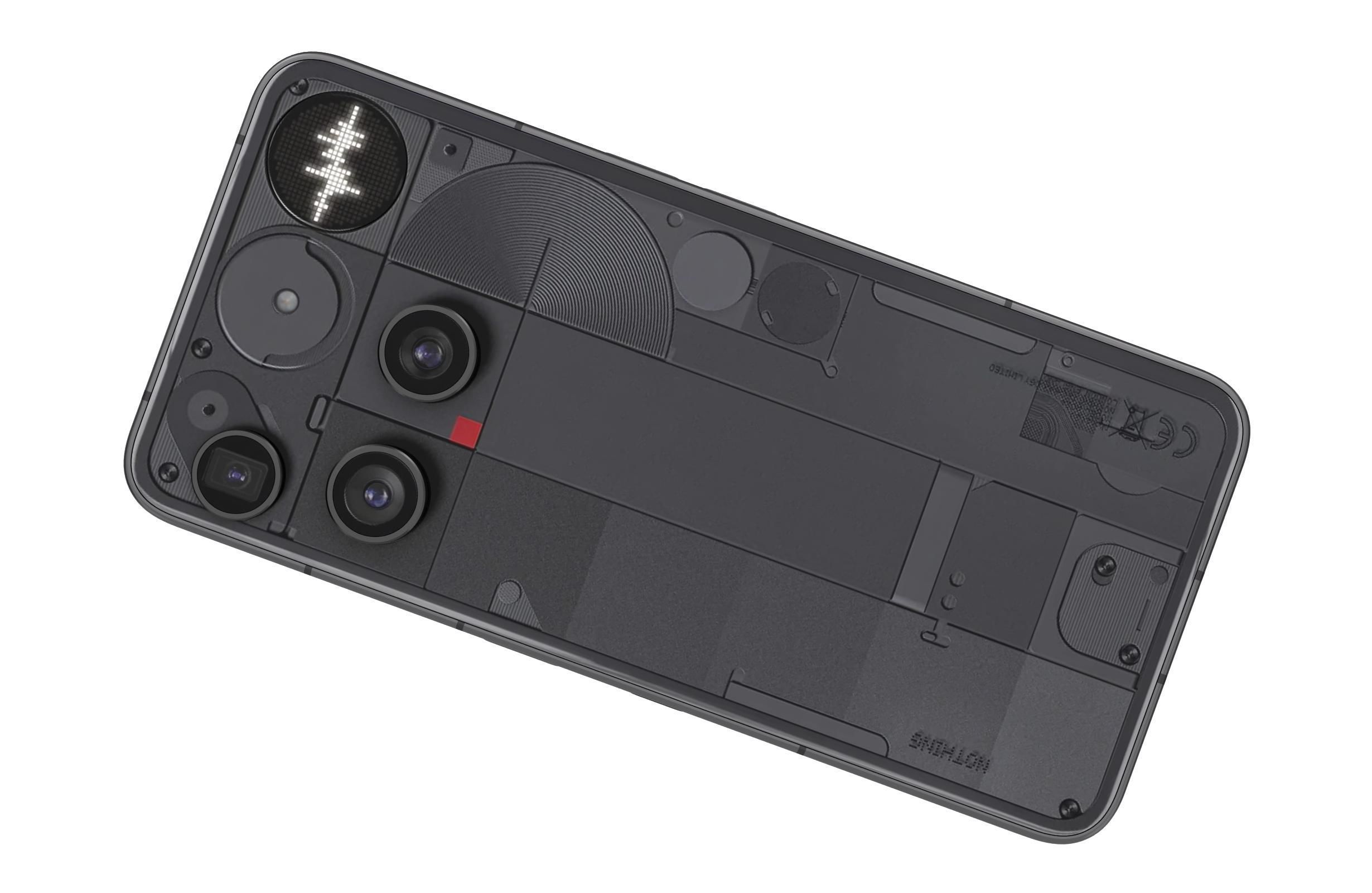 Nothing Phone 3 Black Low-poly 3D model_11