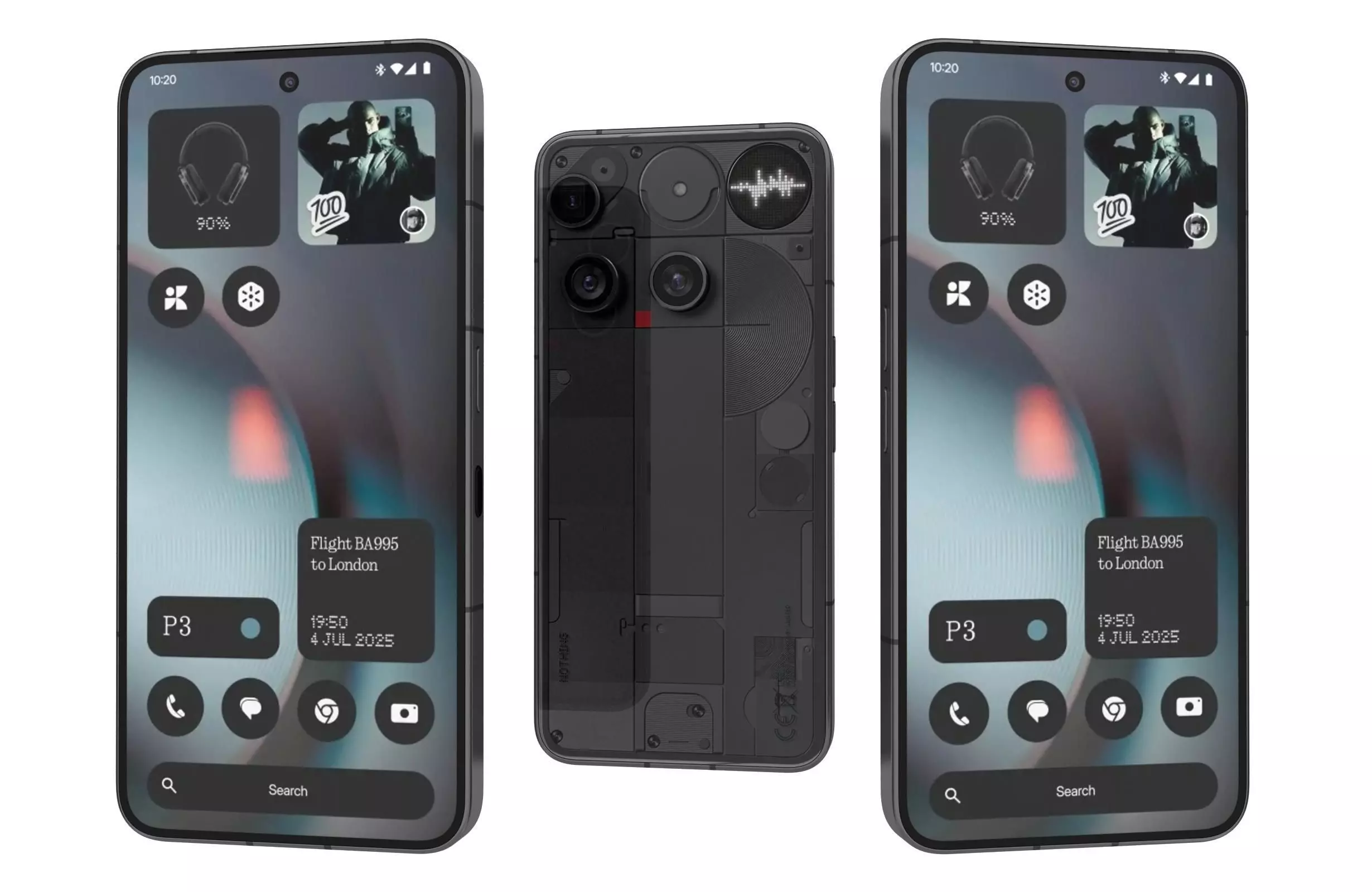 Nothing Phone 3 Black Low-poly 3D model_0