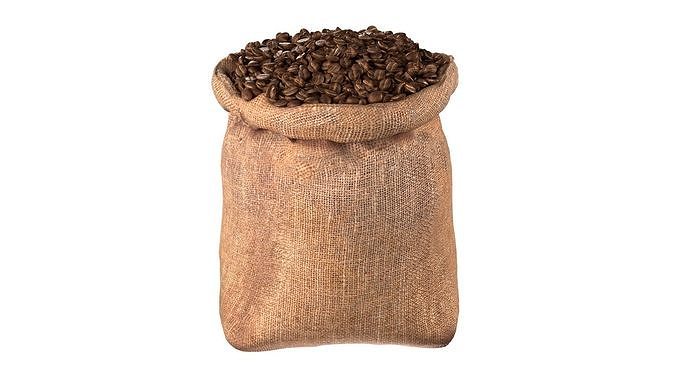 Coffee Bean set  Low-poly 3D model 2