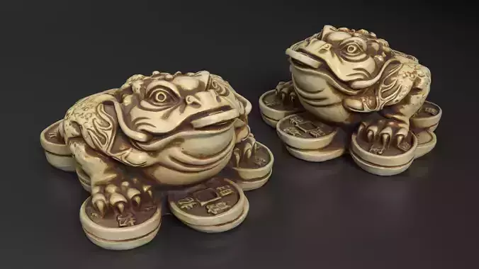 Feng Shui Wealth Toad - Three-Legged Money Frog Statue