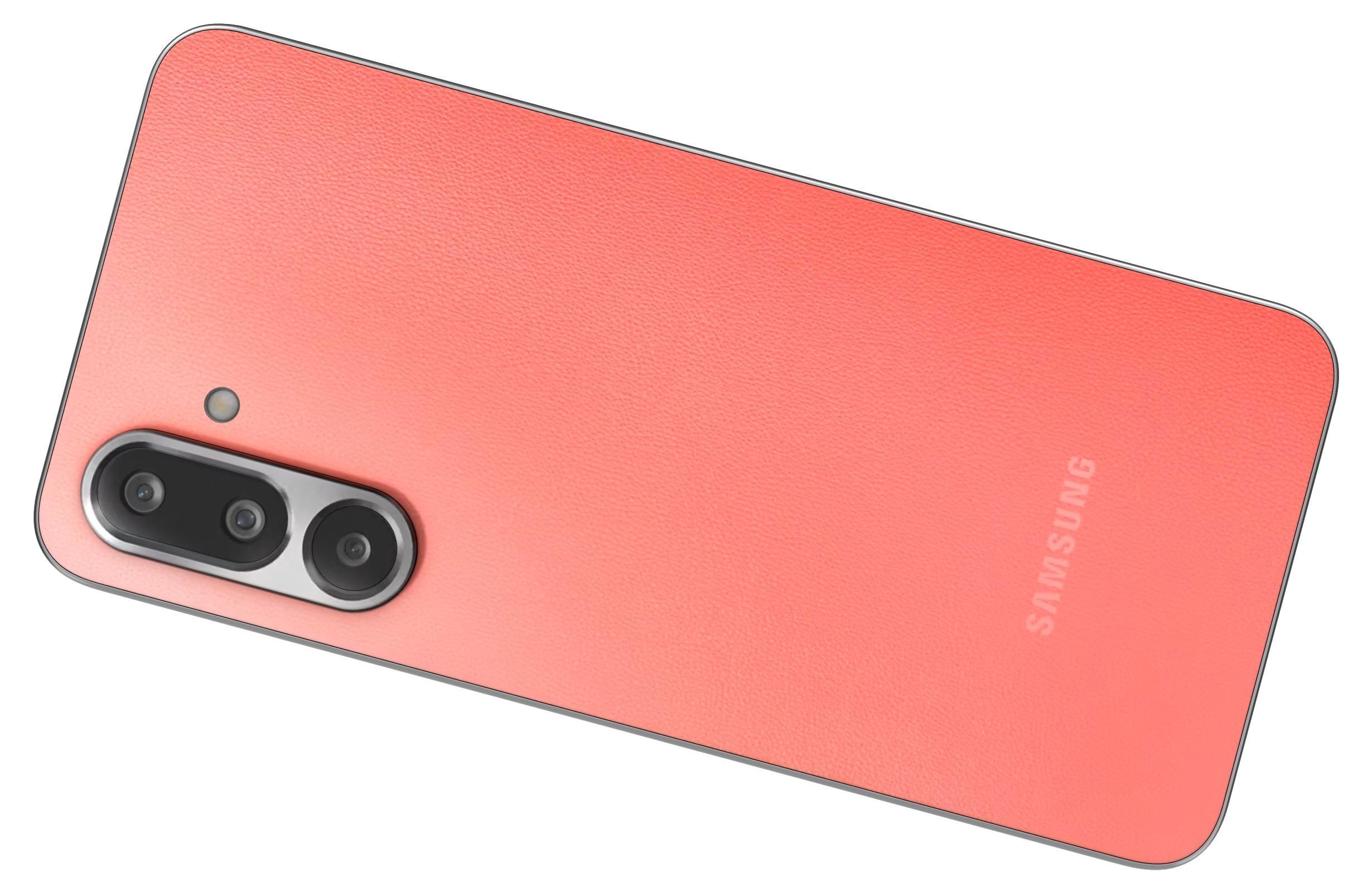 Samsung Galaxy F36 Coral Red Low-poly 3D model_11