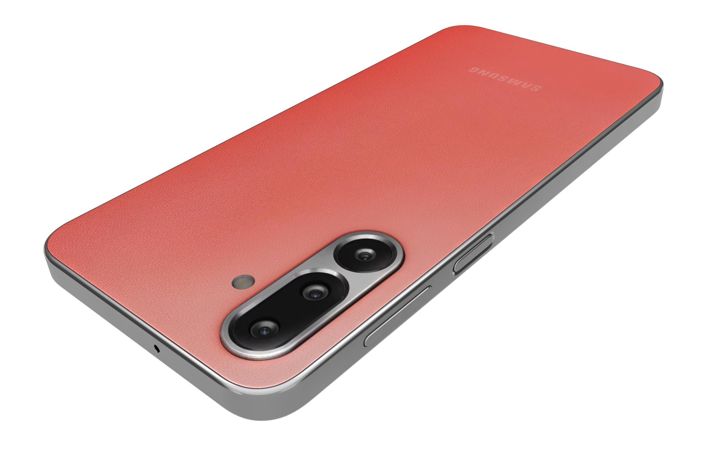 Samsung Galaxy F36 Coral Red Low-poly 3D model_15