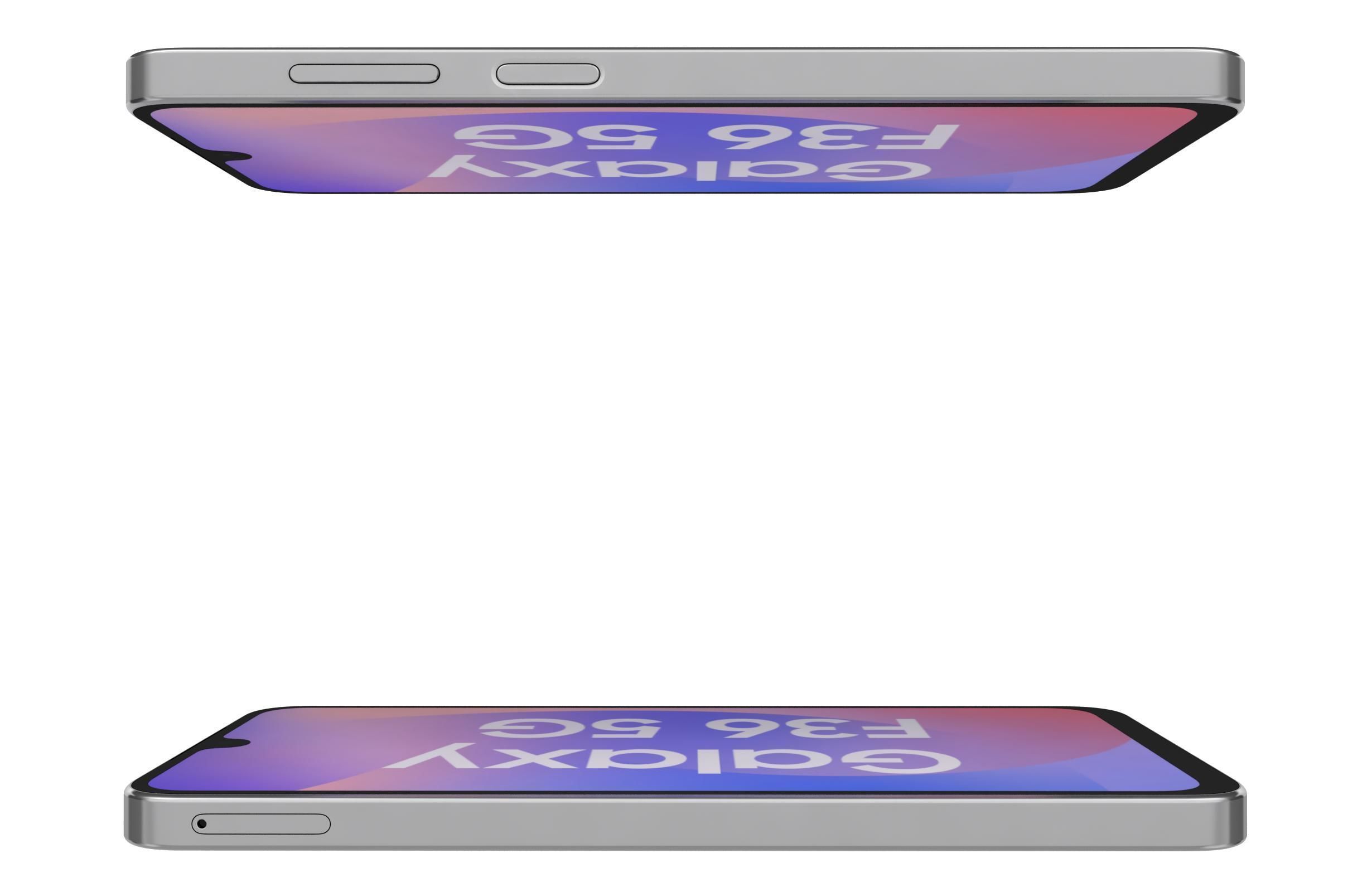 Samsung Galaxy F36 Coral Red Low-poly 3D model_9