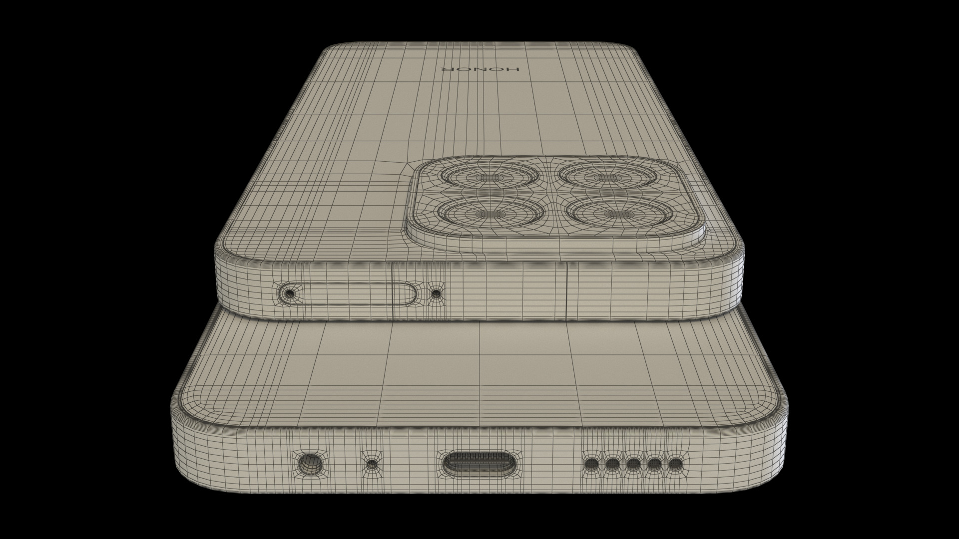 Honor X6c Ocean Cyan Low-poly 3D model_8