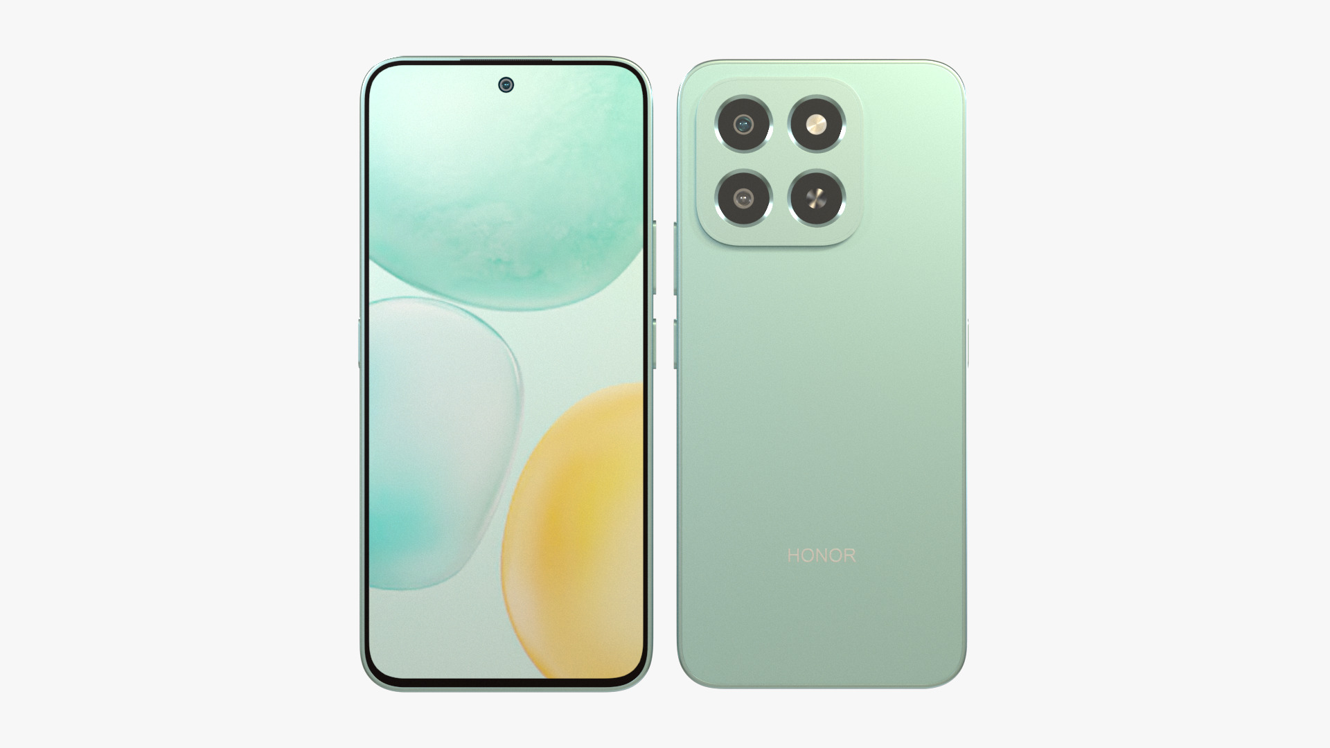 Honor X6c Ocean Cyan Low-poly 3D model_1