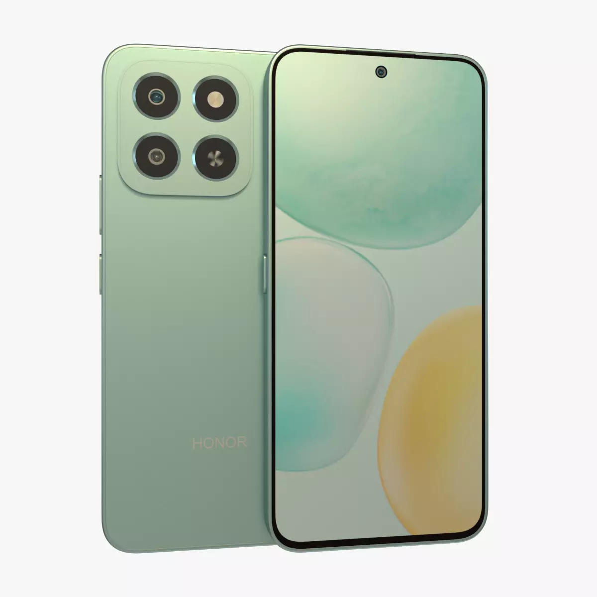 Honor X6c Ocean Cyan Low-poly 3D model_0