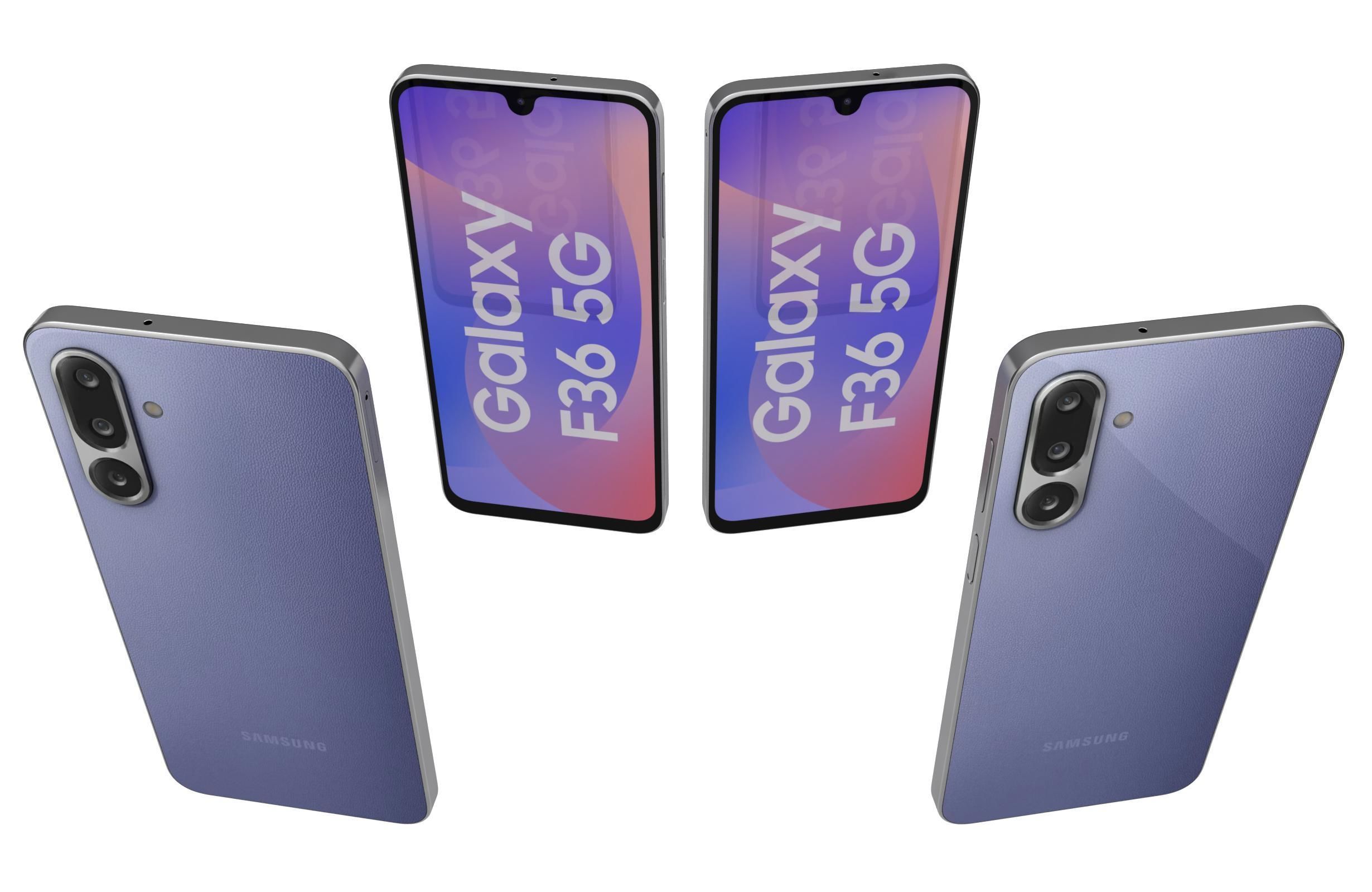 Samsung Galaxy F36 Luxe Violet Low-poly 3D model_4