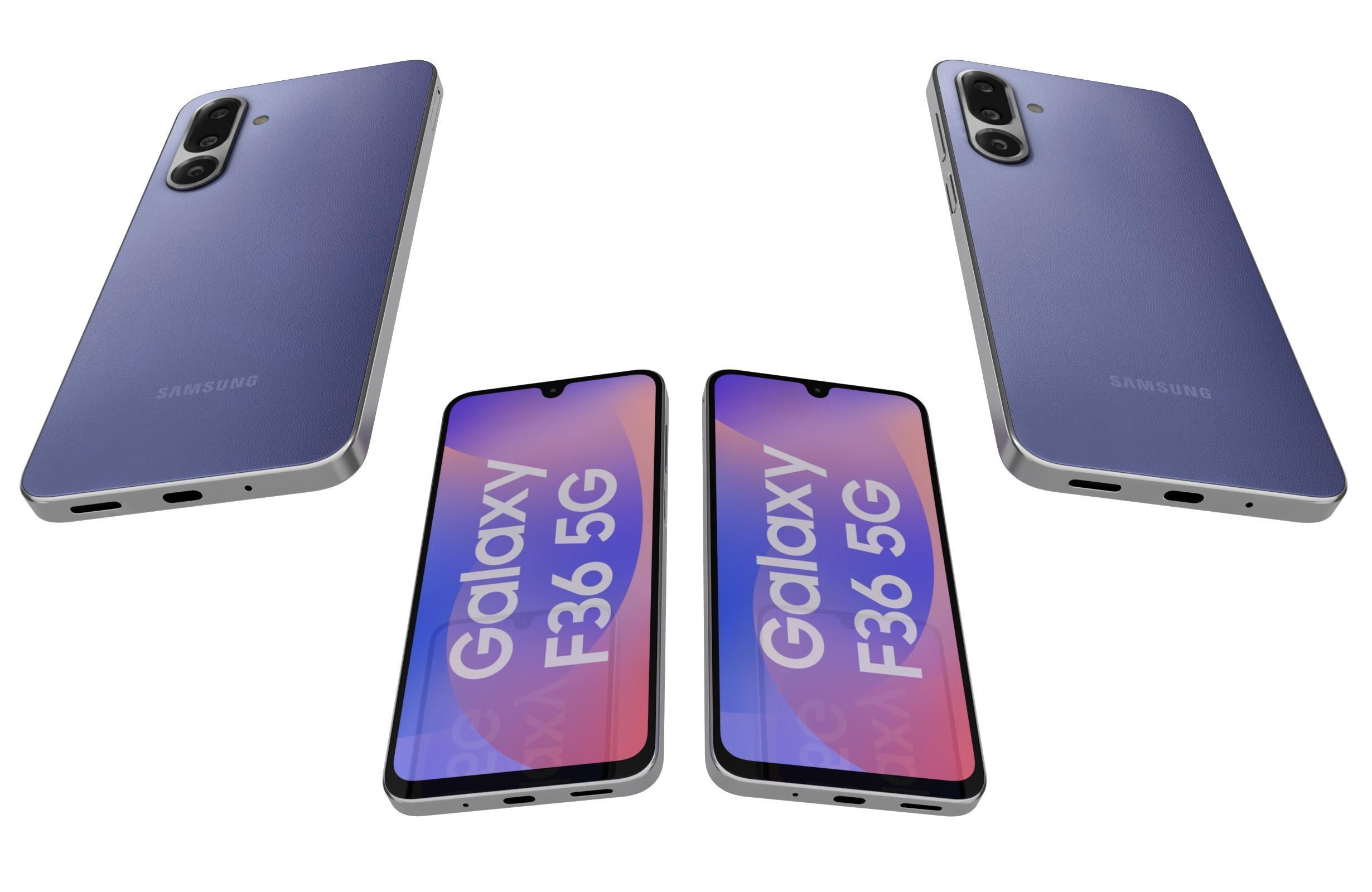 Samsung Galaxy F36 Luxe Violet Low-poly 3D model_5