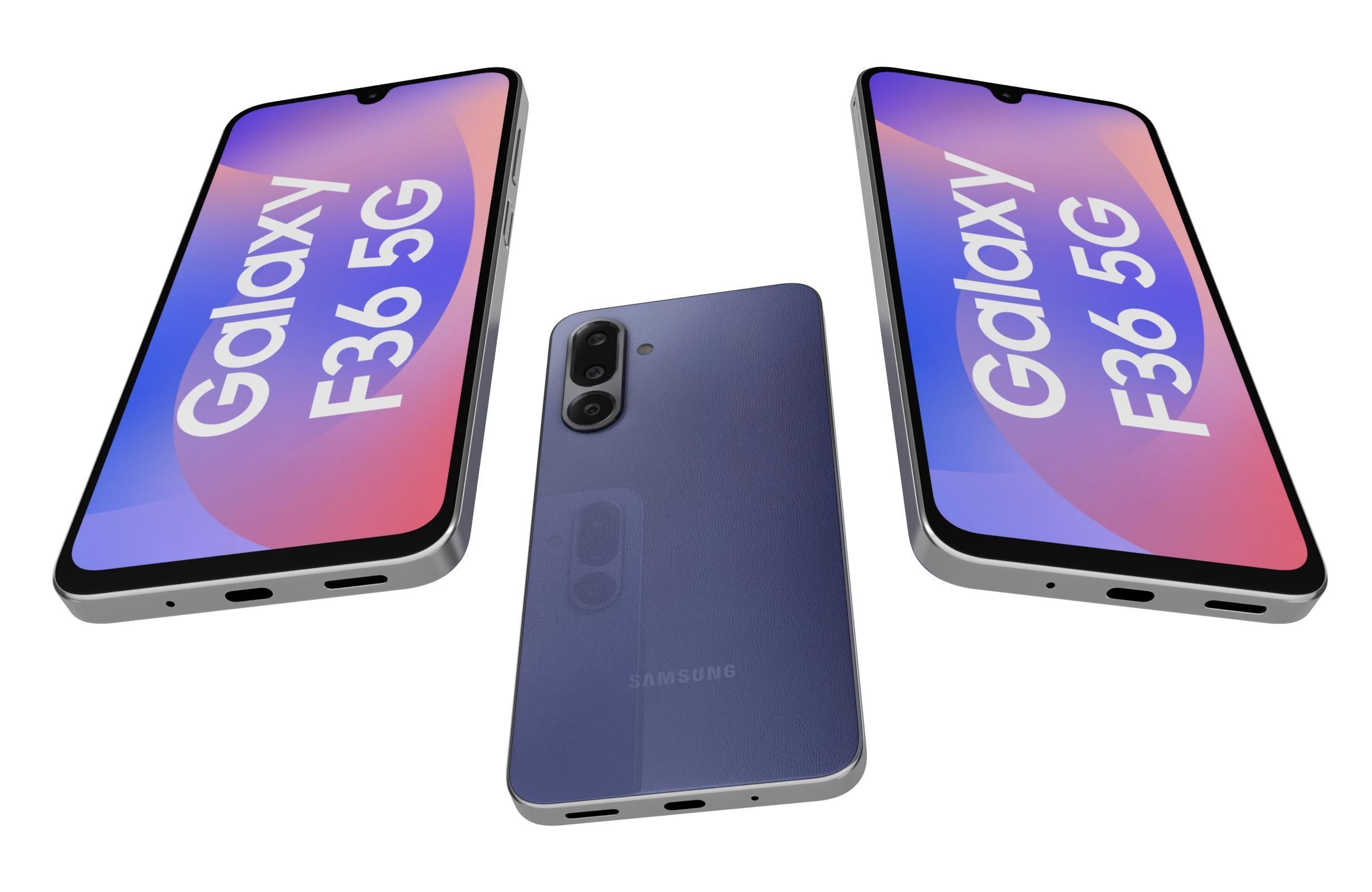 Samsung Galaxy F36 Luxe Violet Low-poly 3D model_2